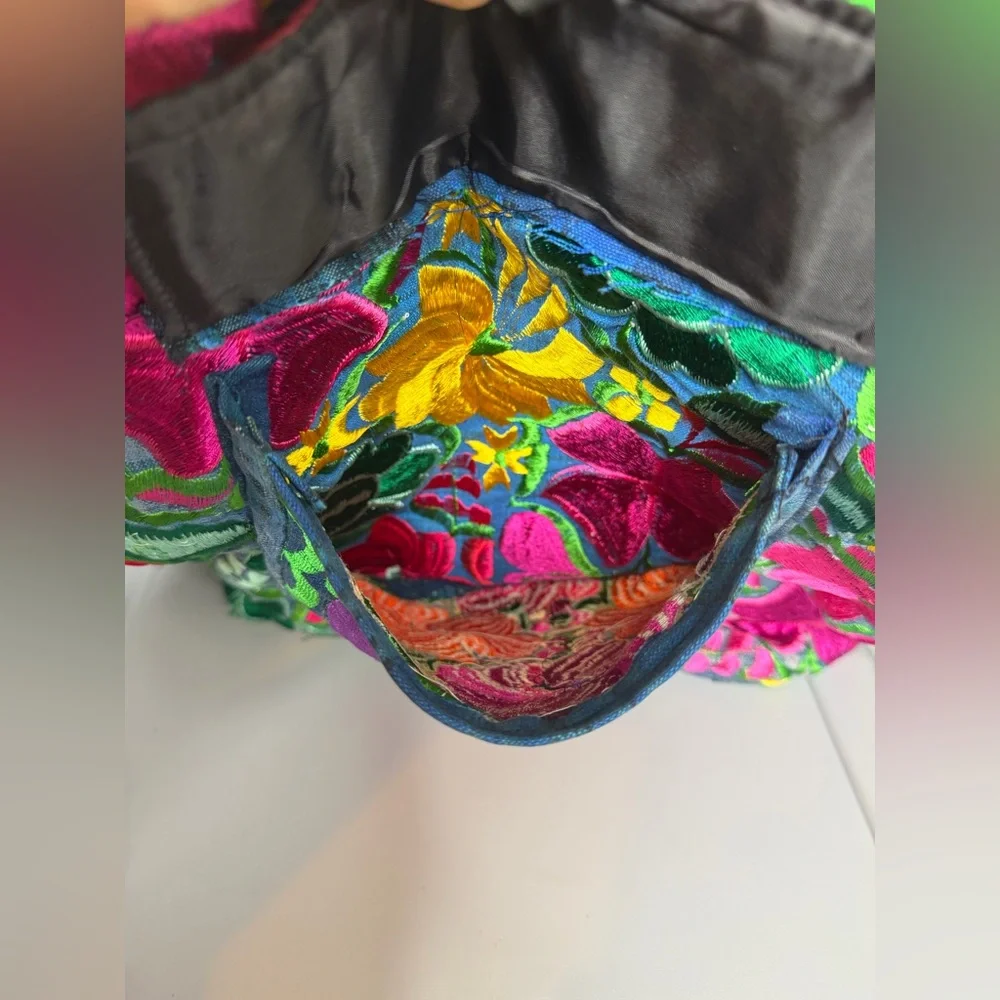 Handmade Floral Embroidered Boho Travel Vacation Beach Travel Backpack